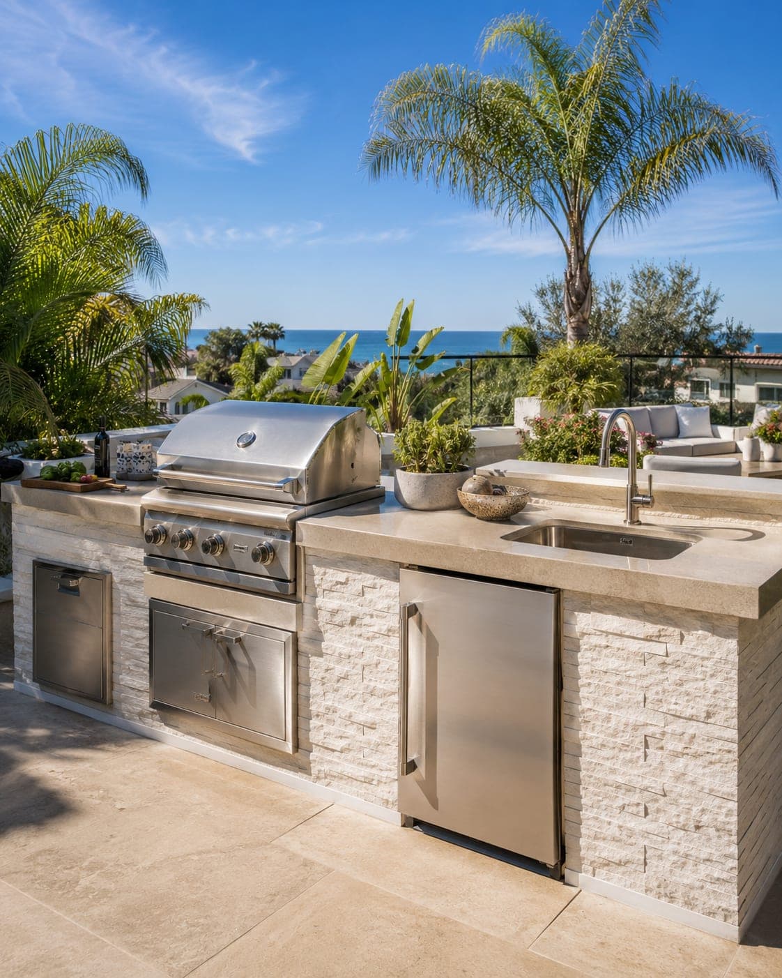Carlsbad — The outdoor kitchen, salt side