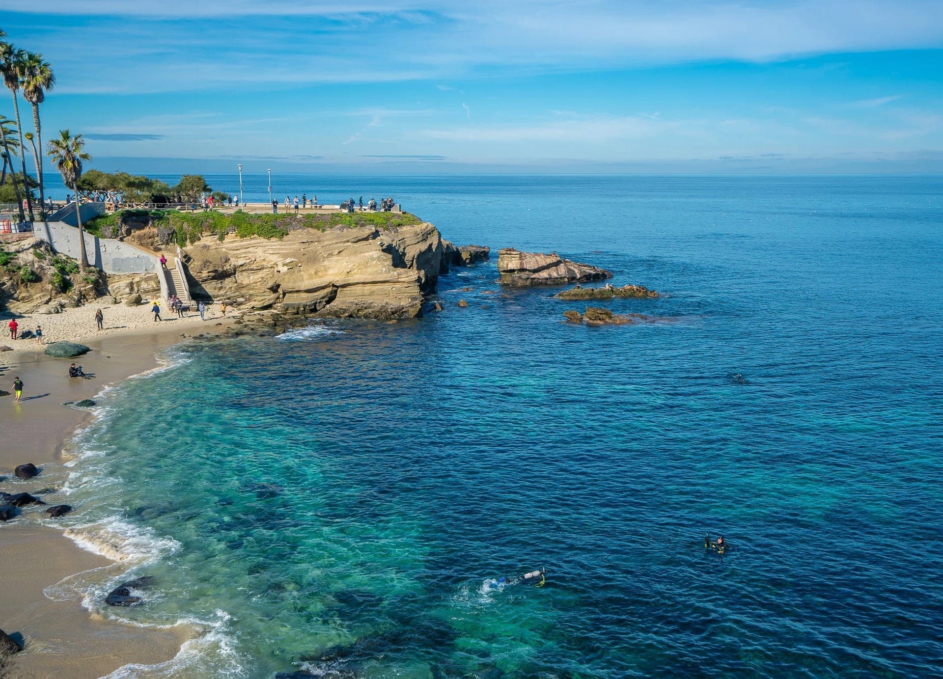 La Jolla — La Jolla Cove · the point at midday