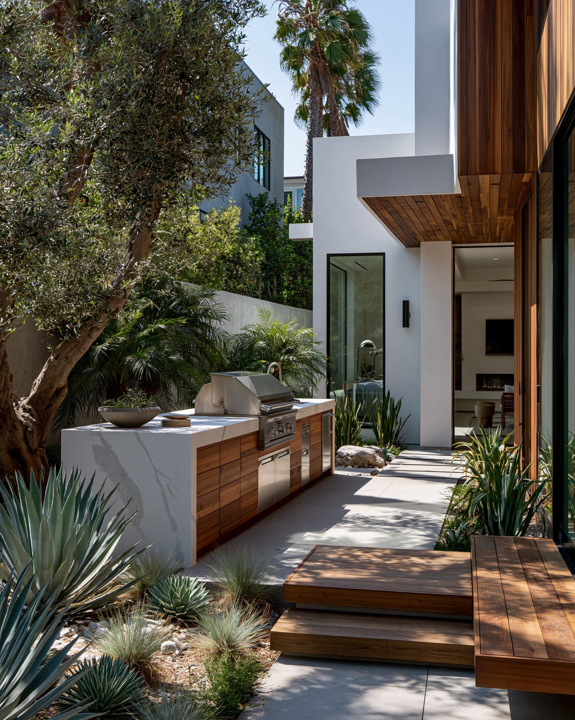 Manhattan Beach — The outdoor kitchen, last light